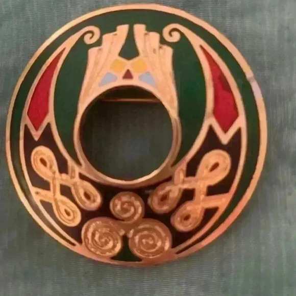 TARA Enameled Brooch, Book of Kells, Made in Dublin, Ireland - Picture 3 of 5